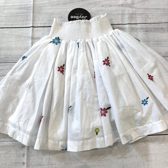 🆕NWT JayBee White Embroidered Skirt - Picture 6 of 7